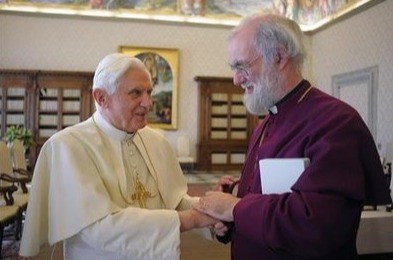 Joseph Ratzinger et Rowan Williams